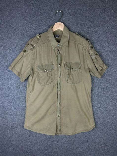 dolce gabbana military shirt|90s Rare Dolce and Gabbana Military Design Shirt .